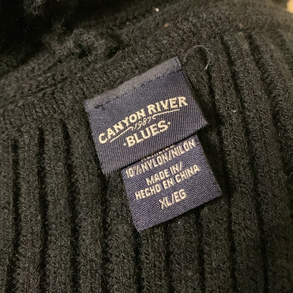 Canyon River Blue Long Big Buttons Hooded Cardigan - Picture 7 of 8